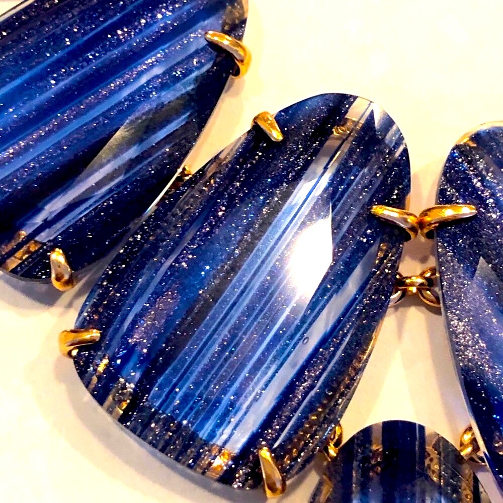 NWT RARE & RETIRED Kendra Scott Navy Dusted Harlow & Elles Rose Gold STUNNING! - Picture 6 of 13